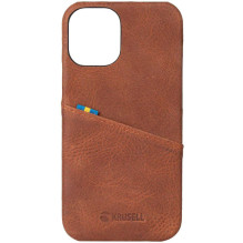 Krusell "Sunne Card Cover iPhone 12 Pro Max" Vintage Cognac