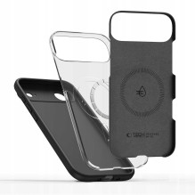 „TechProtect“ silikoninis „MagSafe iPhone Air“, juodas „TechProtect“ silikoninis „MagSafe iPhone Air“, juodas