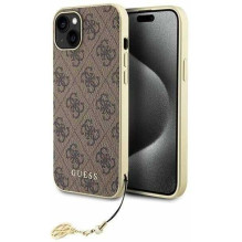 Guess "GUHCP15MGF4GBR 4G Charms Collection iPhone 15 Plus" Brown