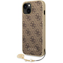 Guess "GUHCP15MGF4GBR 4G Charms Collection iPhone 15 Plus" Brown