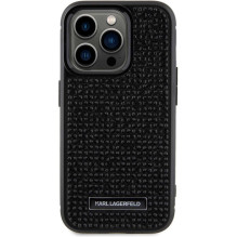 Karl Lagerfeld "Rhinestone Plate Metal Logo Case iPhone 15 Pro" Black Karl Lagerfeld "Rhinestone Plate Metal Logo Case iPhone 15 Pro" Black