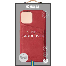 Krusell "Sunne Card Cover iPhone 11 Pro Max" Vintage Red Krusell "Sunne Card Cover iPhone 11 Pro Max" Vintage Red