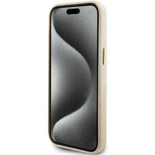 Guess "Glitter Glossy Script iPhone 15" Light Gold