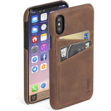 Krusell "Sunne 2 Card Cover iPhone X" Vintage Cognac Krusell "Sunne 2 Card Cover iPhone X" Vintage Cognac