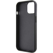 Karl Lagerfeld „Fiksuotas blizgučiais puoštas „Ikonik“ logotipo metalinis segtukas „iPhone 15““ juodas Karl Lagerfeld „Fiksuotas blizgučiais puoštas „Ikonik“ logotipo metalinis segtukas „iPhone 15““ juodas