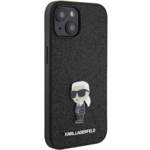 Karl Lagerfeld "Fixed Glitter Ikonik Logo Metal Pin iPhone 15" Black Karl Lagerfeld "Fixed Glitter Ikonik Logo Metal Pin iPhone 15" Black