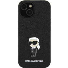 Karl Lagerfeld "Fixed Glitter Ikonik Logo Metal Pin iPhone 15" Black Karl Lagerfeld "Fixed Glitter Ikonik Logo Metal Pin iPhone 15" Black