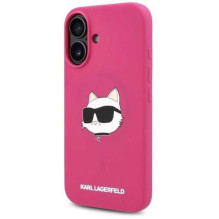 Karl Lagerfeld "Silicone Choupette Head Print MagSafe iPhone 16" Pink