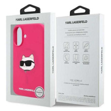 Karl Lagerfeld "Silicone Choupette Head Print MagSafe iPhone 16" Pink