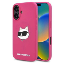Karl Lagerfeld "Silicone Choupette Head Print MagSafe iPhone 16" Pink