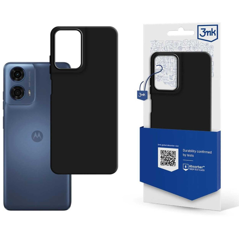 3MK „Motorola Moto G24 Power“ matinis dėklas, juodas
