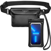 Spigen A621 Universal Vandeniui atsparus dėklas ir juosmens krepšys, juodas Spigen A621 Universal Vandeniui atsparus dėklas ir juosmens krepšys, juodas