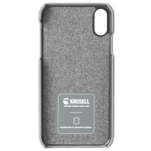 Krusell „Broby“ dėklas iPhone XS Max telefonui, šviesiai pilkas