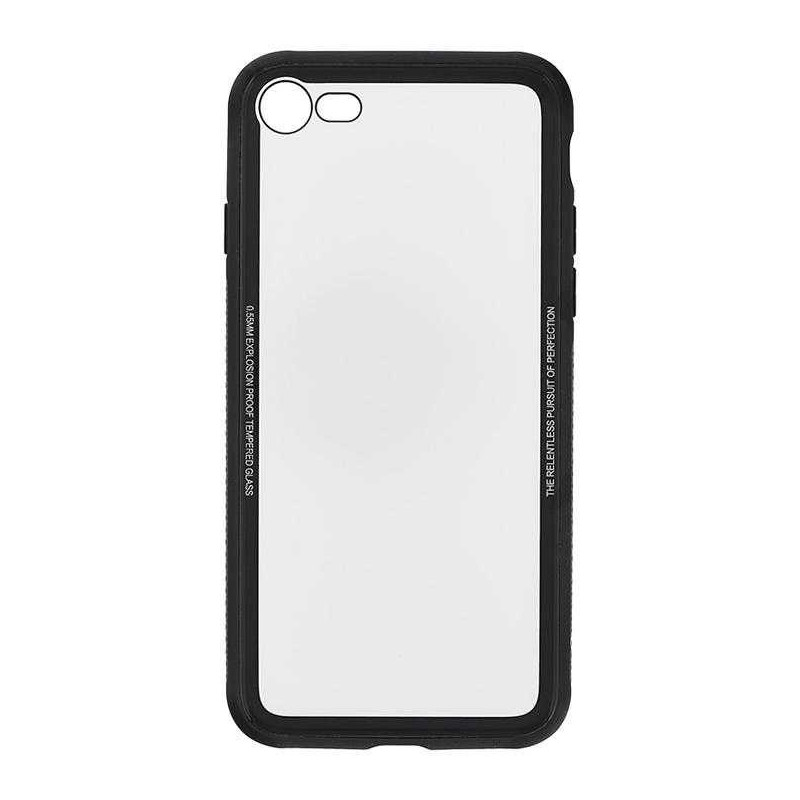 Tellur „Stiklinis paprastas nugarėlės dangtelis Case iPhone 8“ juodas