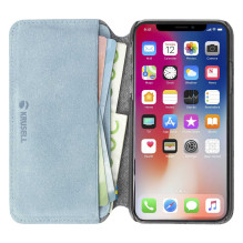 Krusell „Broby 4 kortelių plona piniginė iPhone XS Max“ šviesiai mėlyna