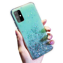 „Fusion Accessories“ silikoninis dėklas „Glue Blizgučiai iPhone 13 Pro Max“, žalias