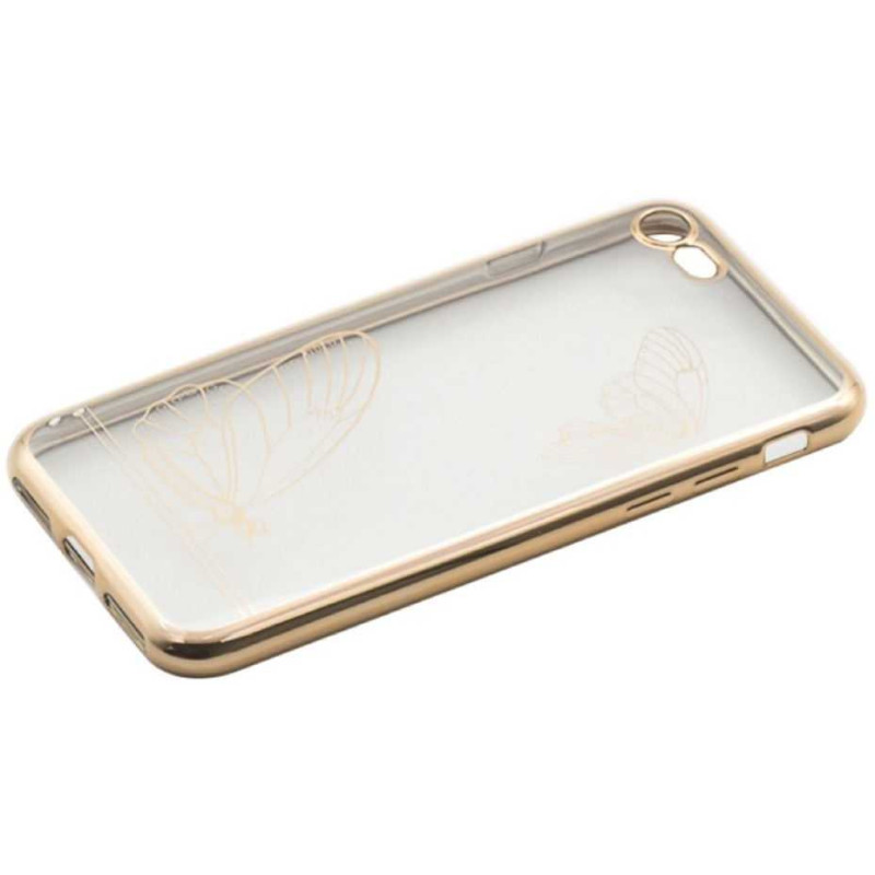 Tellur "Silikoninis dangtelis iPhone 7" Butterfly Gold