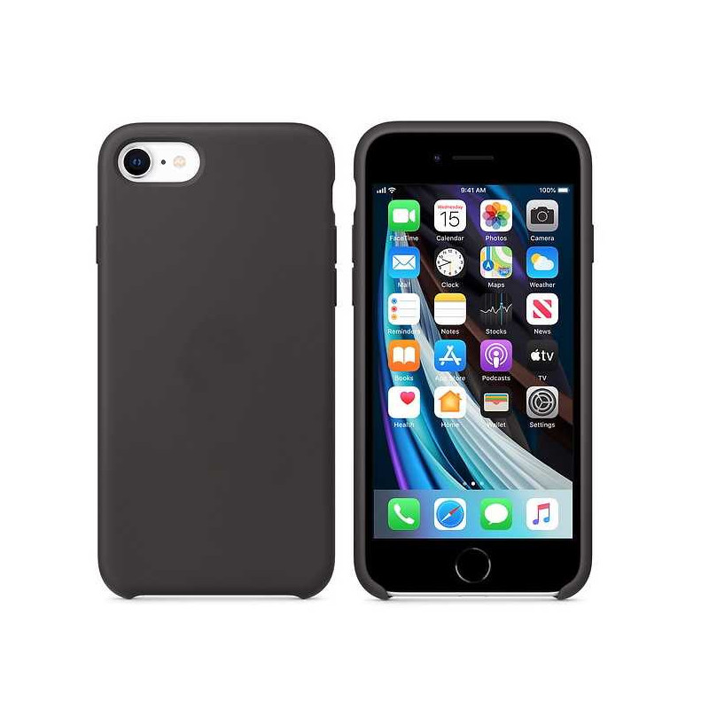 Riff "Plona ir minkšta nugara Case iPhone 7 / 8 / SE (2020)" Juoda