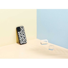 iKins „Išmaniojo telefono dėklas Apple iPhone 12 Mini“, piramidės formos juodas iKins „Išmaniojo telefono dėklas Apple iPhone 12 Mini“, piramidės formos juodas