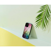 iKins „Išmaniojo telefono dėklas Apple iPhone 12 Pro Max“ vandens gėlės juodos spalvos iKins „Išmaniojo telefono dėklas Apple iPhone 12 Pro Max“ vandens gėlės juodos spalvos