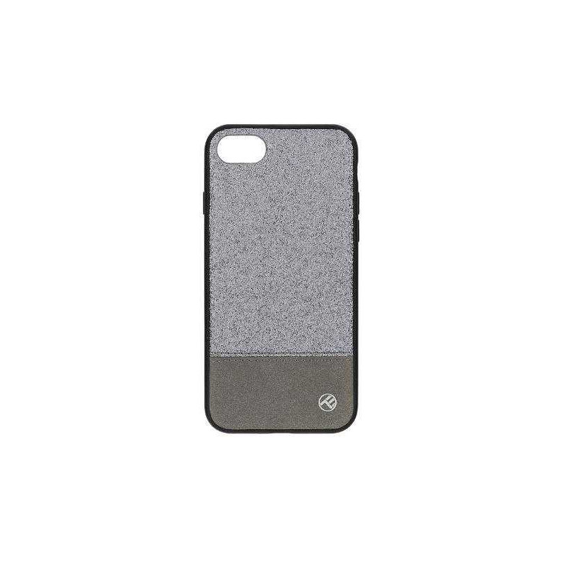 Tellur „Sintetinės odos blizgučiai II nugarėlė Case iPhone 8“ Silver