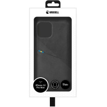 Krusell "Sunne Card Cover iPhone 12 Pro Max" Vintage Black Krusell "Sunne Card Cover iPhone 12 Pro Max" Vintage Black