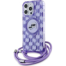 Karl Lagerfeld „IML Crossbody Monogram Head MagSafe iPhone 15 Pro Max“ violetinė Karl Lagerfeld „IML Crossbody Monogram Head MagSafe iPhone 15 Pro Max“ violetinė