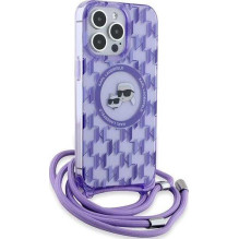Karl Lagerfeld „IML Crossbody Monogram Head MagSafe iPhone 15 Pro Max“ violetinė Karl Lagerfeld „IML Crossbody Monogram Head MagSafe iPhone 15 Pro Max“ violetinė