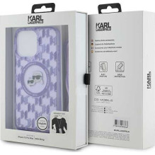 Karl Lagerfeld "IML Crossbody Monogram Head MagSafe iPhone 15 Pro Max" Purple