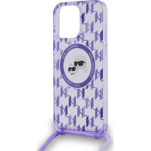 Karl Lagerfeld "IML Crossbody Monogram Head MagSafe iPhone 15 Pro Max" Purple