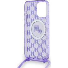 Karl Lagerfeld „IML Crossbody Monogram Head MagSafe iPhone 15 Pro Max“ violetinė Karl Lagerfeld „IML Crossbody Monogram Head MagSafe iPhone 15 Pro Max“ violetinė