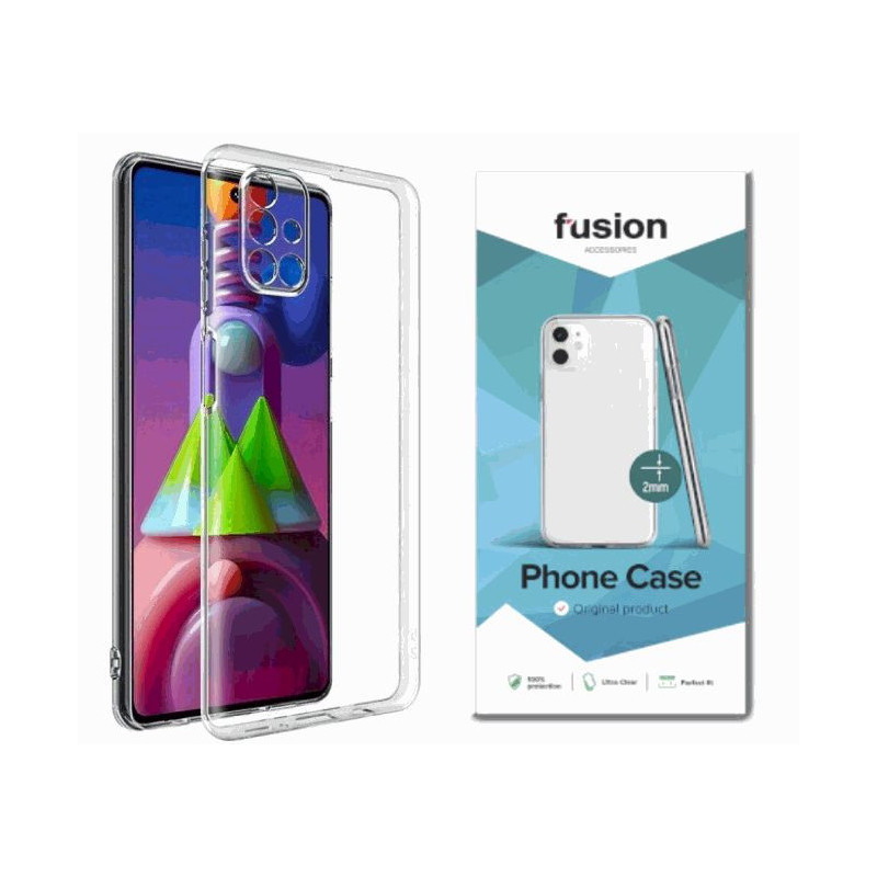 Fusion Accessories „Ultra Clear Series 2 mm Silicone Case Galaxy M51“ skaidrus