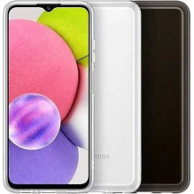 Samsung " EF-QA038TBE Minkštas skaidrus dėklas „Galaxy A03s " Juodas