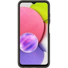 Samsung " EF-QA038TBE Minkštas skaidrus dėklas „Galaxy A03s " Juodas