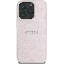 Guess "Saffiano Peony Classic Logo MagSafe Case iPhone 16 Pro " Rožinė
