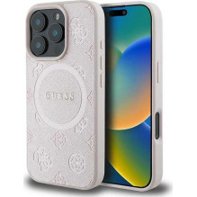 Guess "Saffiano Peony Classic Logo MagSafe Case iPhone 16 Pro " Rožinė