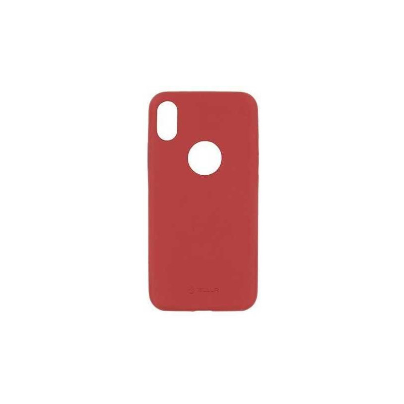 Tellur „Plonas sintetinės odos nugarėlė Case iPhone X / XS“ Red