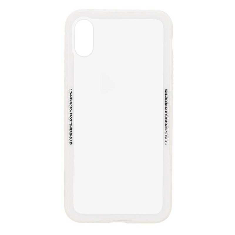 Tellur „Stiklinis paprastas nugarėlės dangtelis Case iPhone X / XS“ baltas