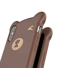 Baseus „Lankstus silikoninis galinis dangtelis Case Apple iPhone XS Max“ Rudasis lokys Baseus „Lankstus silikoninis galinis dangtelis Case Apple iPhone XS Max“ Rudasis lokys