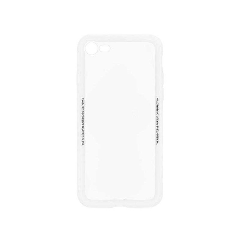 Tellur „Stiklinis paprastas nugarėlės dangtelis Case iPhone 8“, baltas