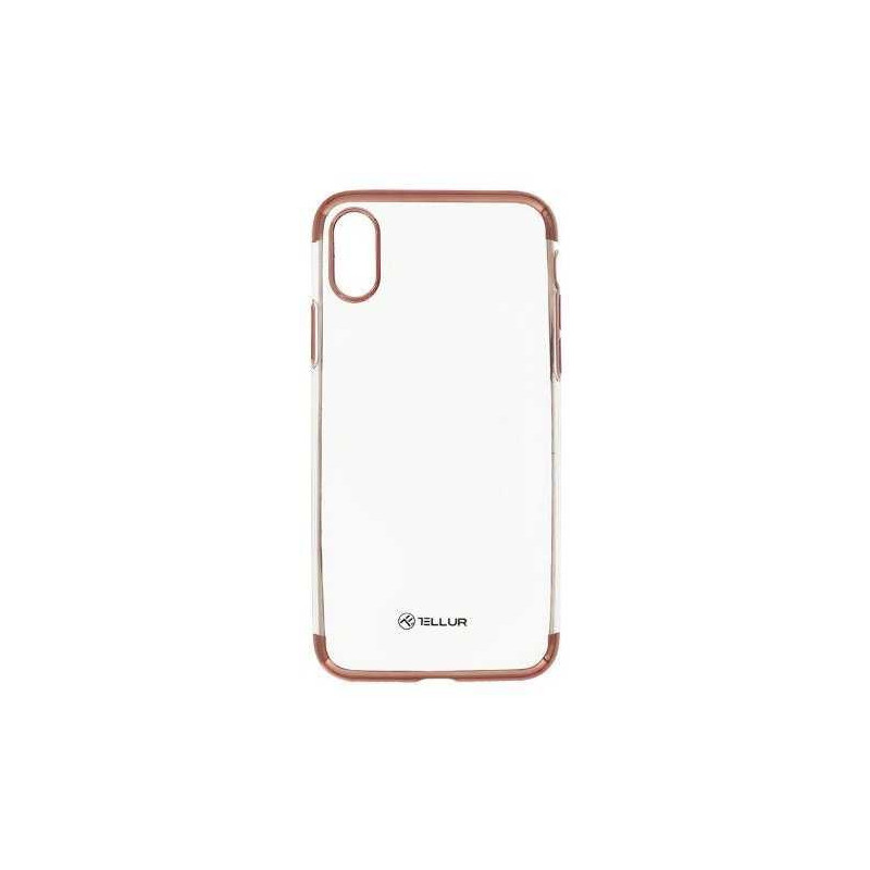 Tellur "Silikonu padengta galvanizacija Case iPhone X / XS" Rose Gold