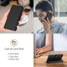 „Tech-Protect“ piniginės dėklas „Xiaomi Poco F7 5G“, juodas „Tech-Protect“ piniginės dėklas „Xiaomi Poco F7 5G“, juodas
