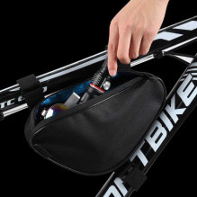 Wozy 11BK Double Fix Waterproof Bicycle Front Frame Bag 1.5L