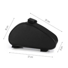 Wozy 11BK Dvigubo tvirtinimo vandeniui atsparus Bicycle Priekinis rėmo krepšys 1.5L Wozy 11BK Dvigubo tvirtinimo vandeniui atsparus Bicycle Priekinis rėmo krepšys 1.5L