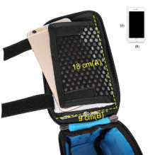 Wozy 6BK Waterproof Bicycle Front Frame with Phone holder 6.5'''' 1L