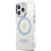 Guess „GUHMP13XHTRMB“ metalinio kontūro „MagSafe iPhone 13 Pro Max“ Blue Guess „GUHMP13XHTRMB“ metalinio kontūro „MagSafe iPhone 13 Pro Max“ Blue