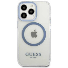 Guess „GUHMP13XHTRMB“ metalinio kontūro „MagSafe iPhone 13 Pro Max“ Blue Guess „GUHMP13XHTRMB“ metalinio kontūro „MagSafe iPhone 13 Pro Max“ Blue