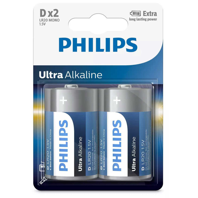 Philips LR20E2B / 10 Ultra Alkaline 2 pcs