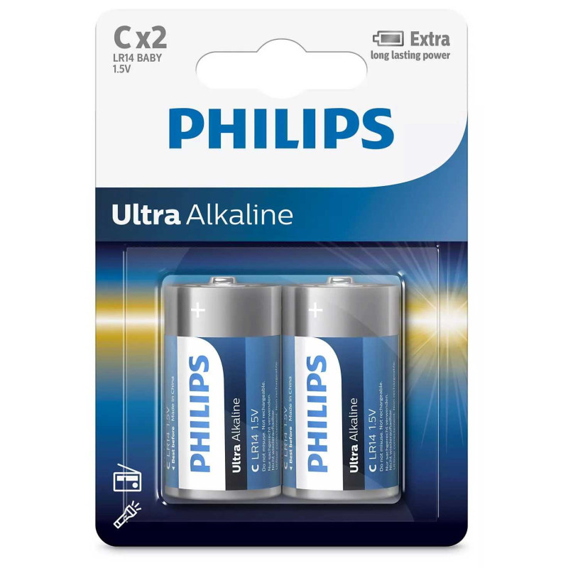 Philips LR14E2B / 10 Ultra Alkaline 2pcs