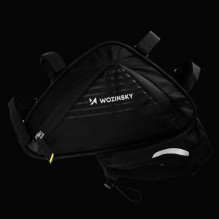 Wozy 23BK Dvigubo tvirtinimo vandeniui atsparus Bicycle Priekinio rėmo krepšys 1.5L